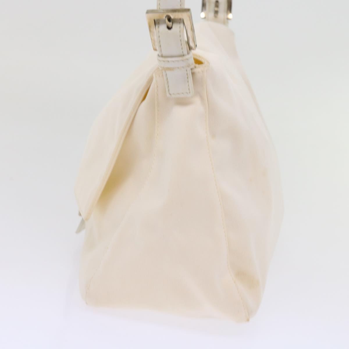 Luxury FendiMamma Baguette Shoulder Bag Nylon White64877