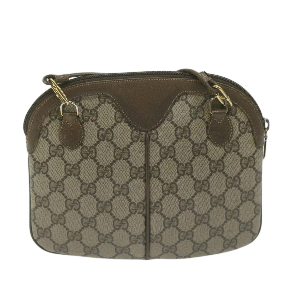 GUCCI GG Supreme Web Sherry Line Shoulder Bag PVC Beige Red Green  64931