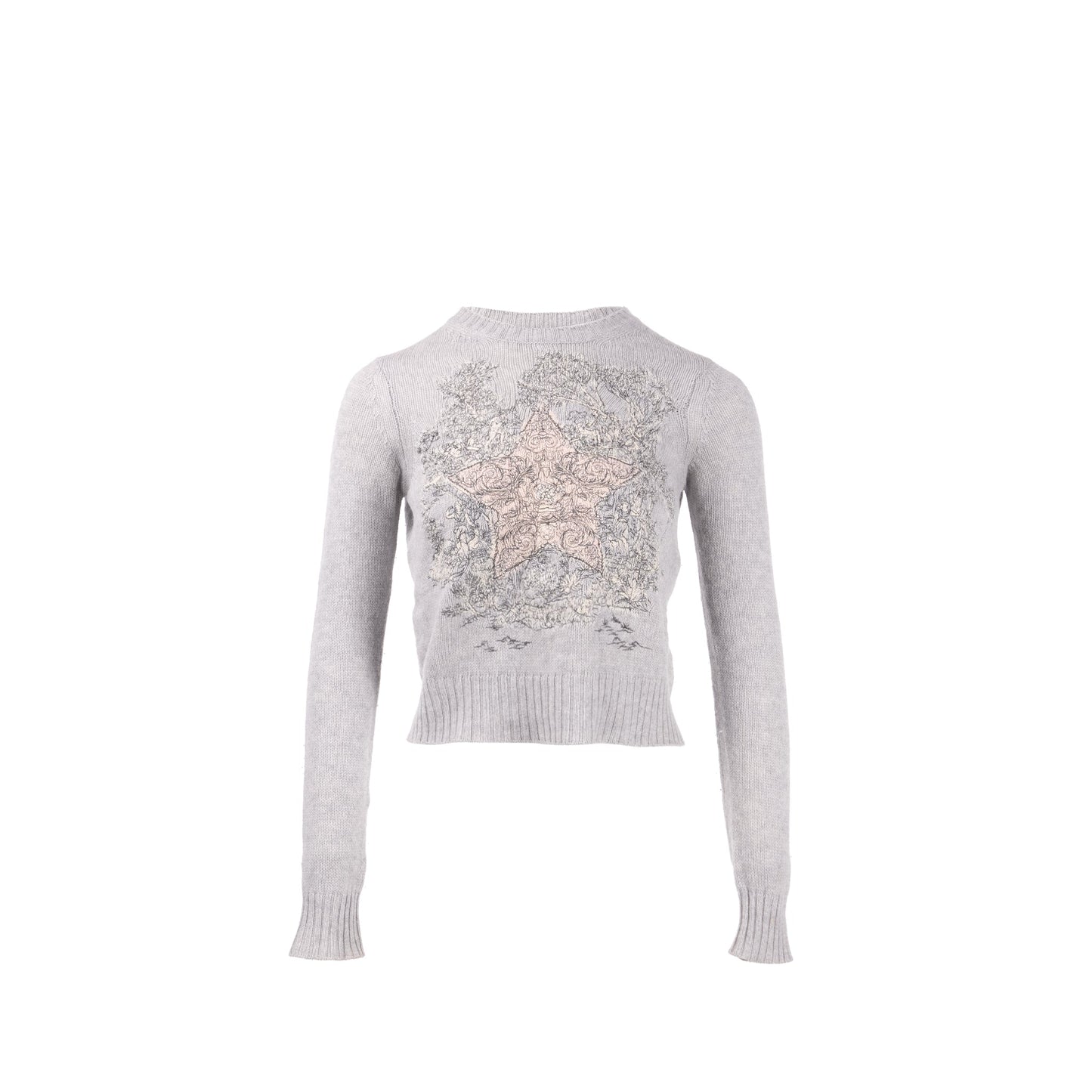 Luxury Dior Size 36 Chez Mio Sweater Cashmere Grey