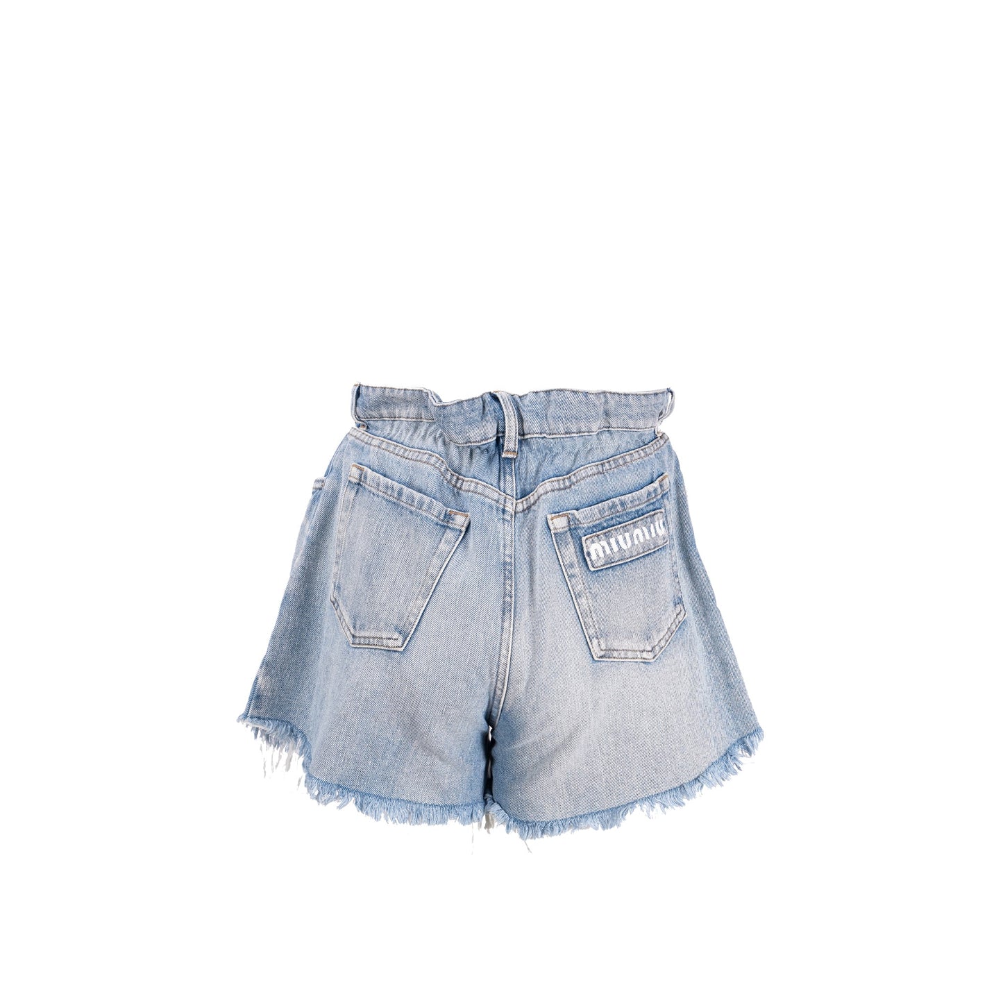 Miu miu Size 26 Denim Shorts Cotton Blue