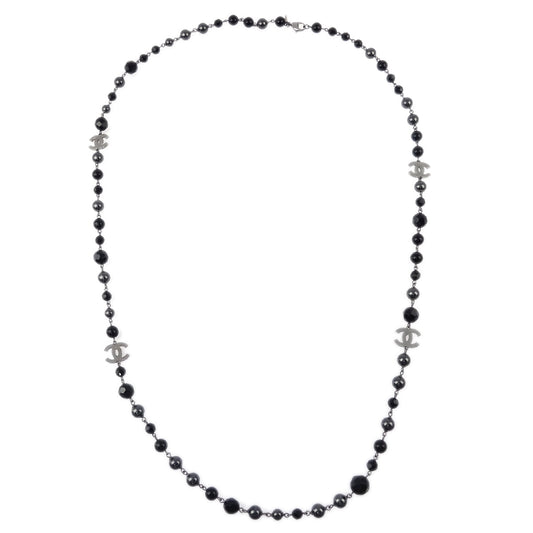 Chanel Necklace Black 10V