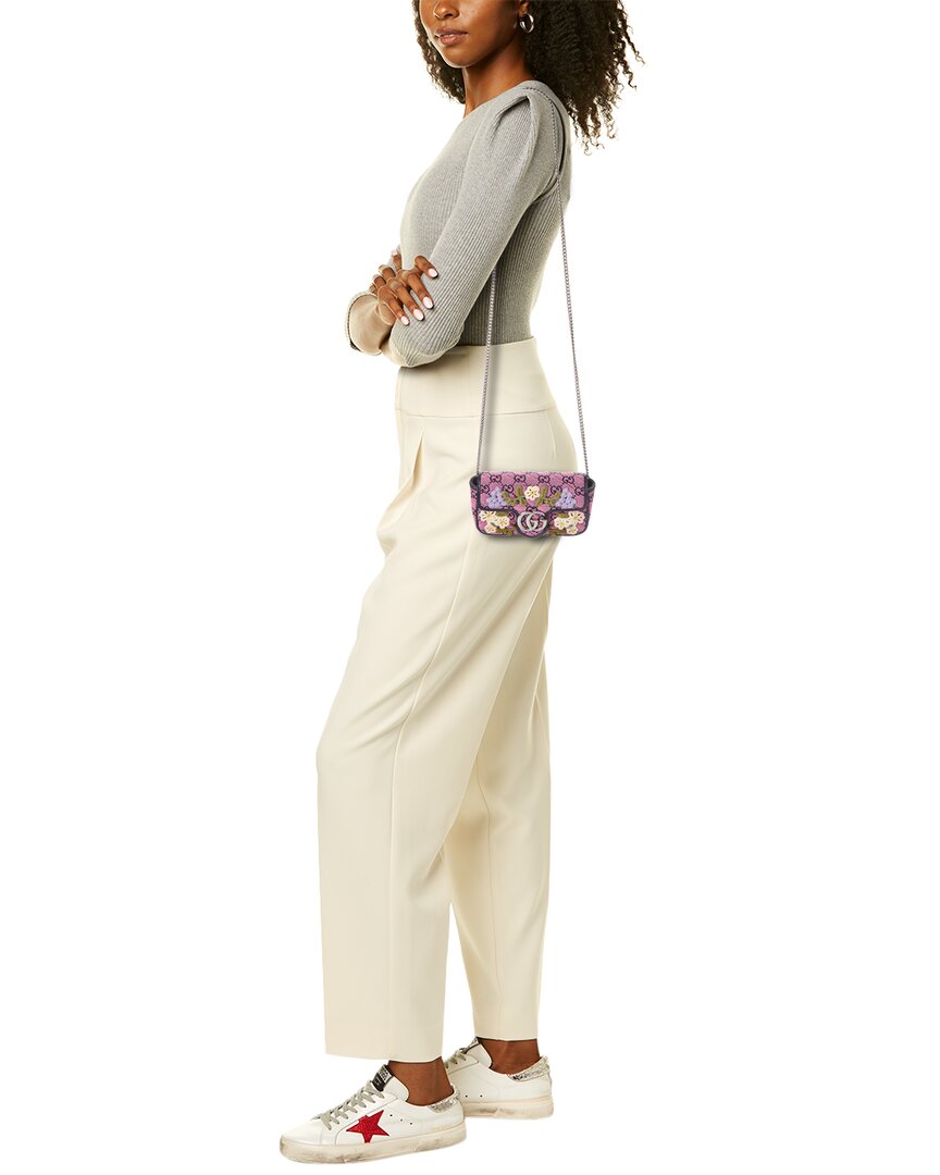 Gucci GG Marmont Super Mini GG Canvas Shoulder Bag