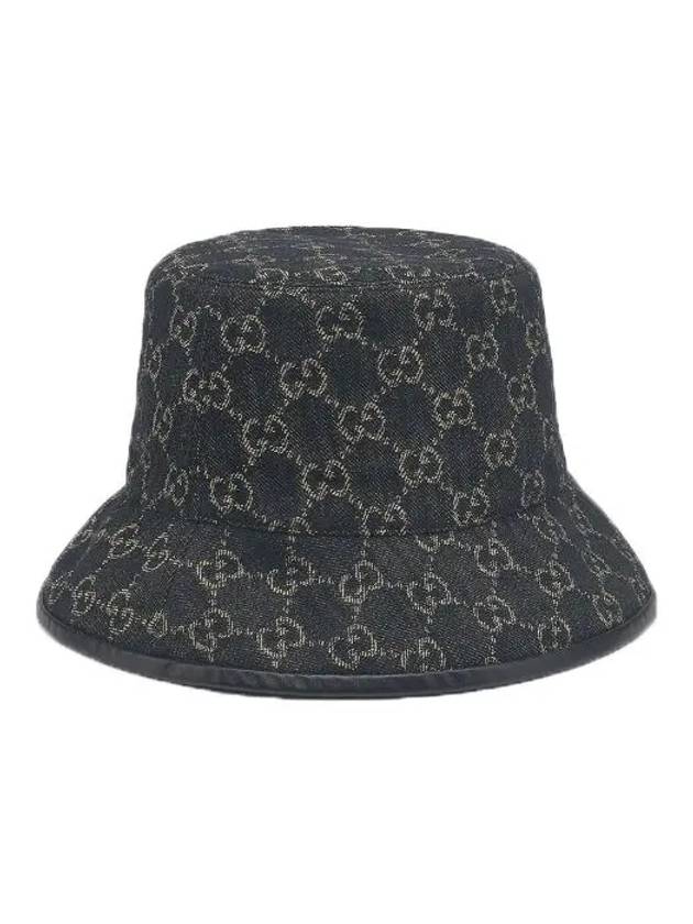 Luxury Gucci GG Denim Bucket Hat Black