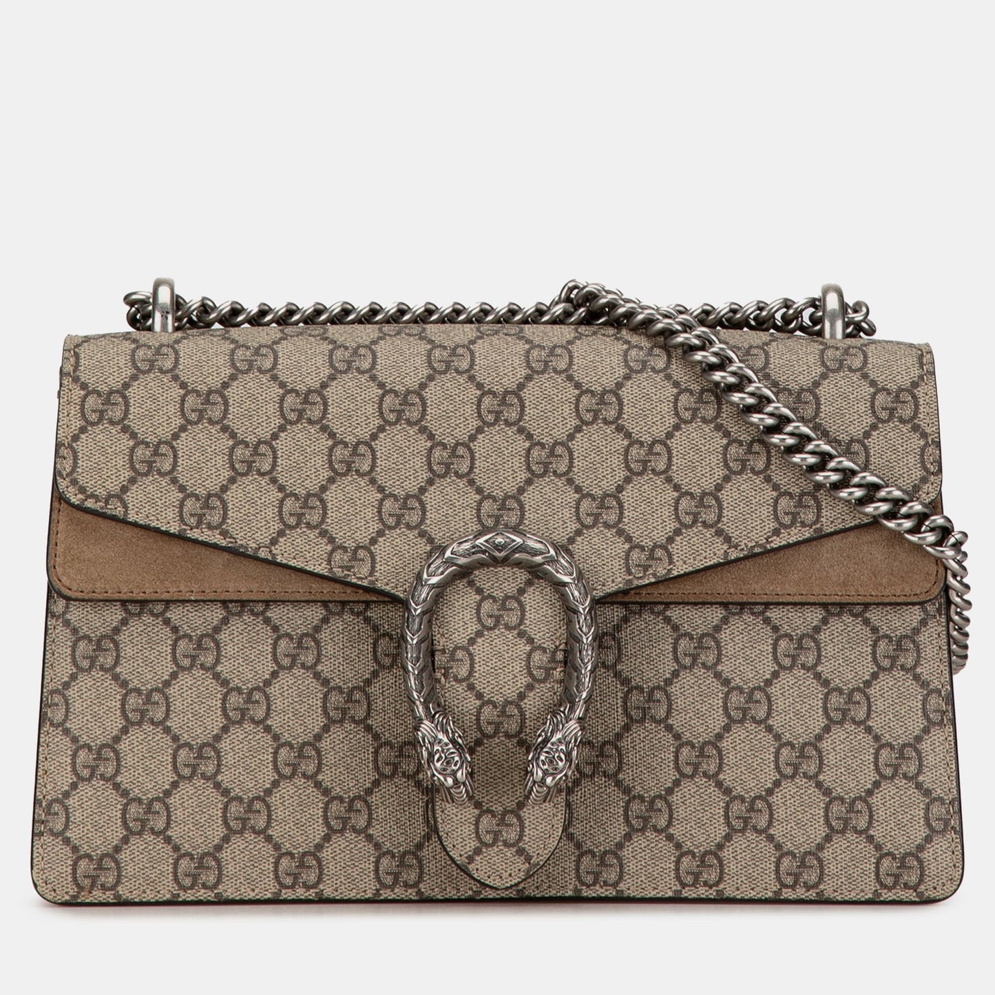 Luxury Gucci Trending 2025 Beige/Brown GG Supreme Canvas Small Dionysus Shoulder Bag