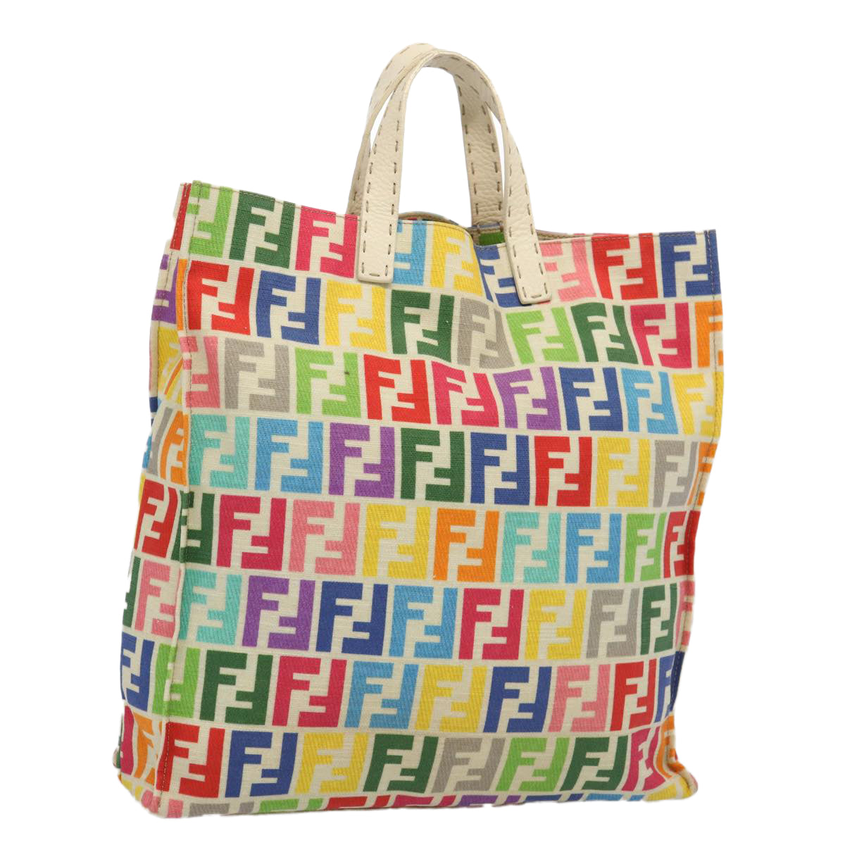 Luxury FendiZucca Canvas Hand Bag Multicolor65016
