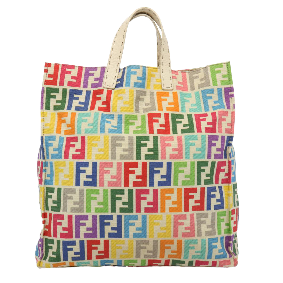 Luxury FendiZucca Canvas Hand Bag Multicolor65016