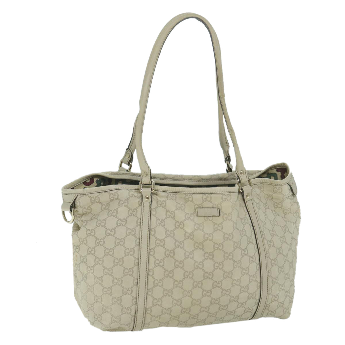 GUCCI GG Canvas Guccissima Tote Bag Cream 197953  65093