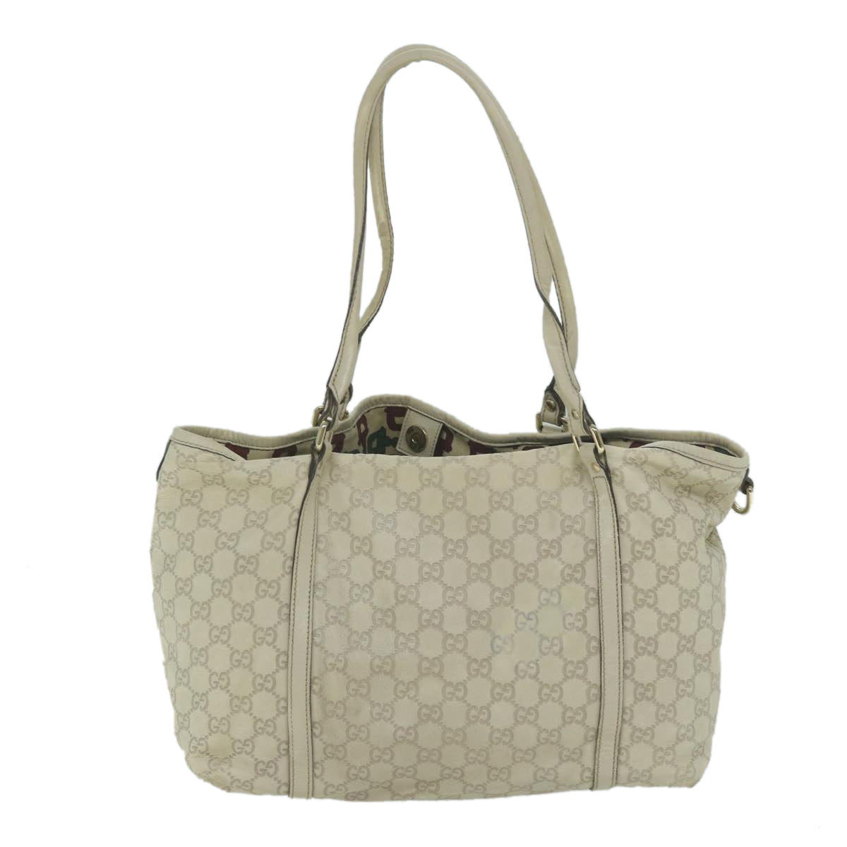 GUCCI GG Canvas Guccissima Tote Bag Cream 197953  65093