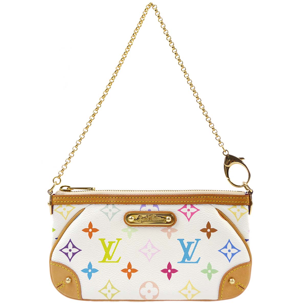Louis Vuitton Multicolor White Pochette Milla MM Handbag M60096