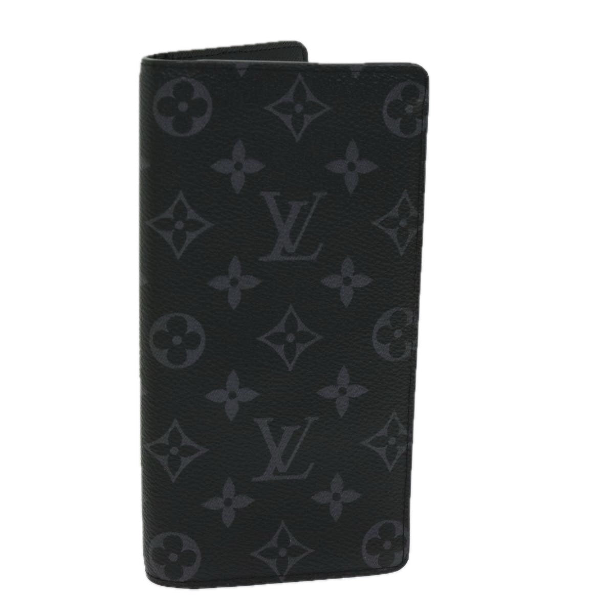 LOUIS VUITTON Monogram Eclipse Portefeuille Braza Wallet M61697 LV 65230SA