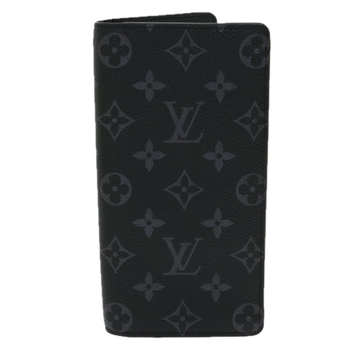 LOUIS VUITTON Monogram Eclipse Portefeuille Braza Wallet M61697 LV 65230SA