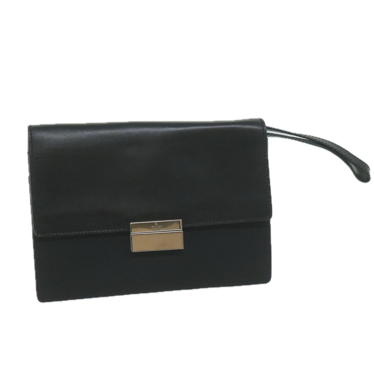 GUCCI Clutch Bag Leather Nylon Black 018 1613  65287