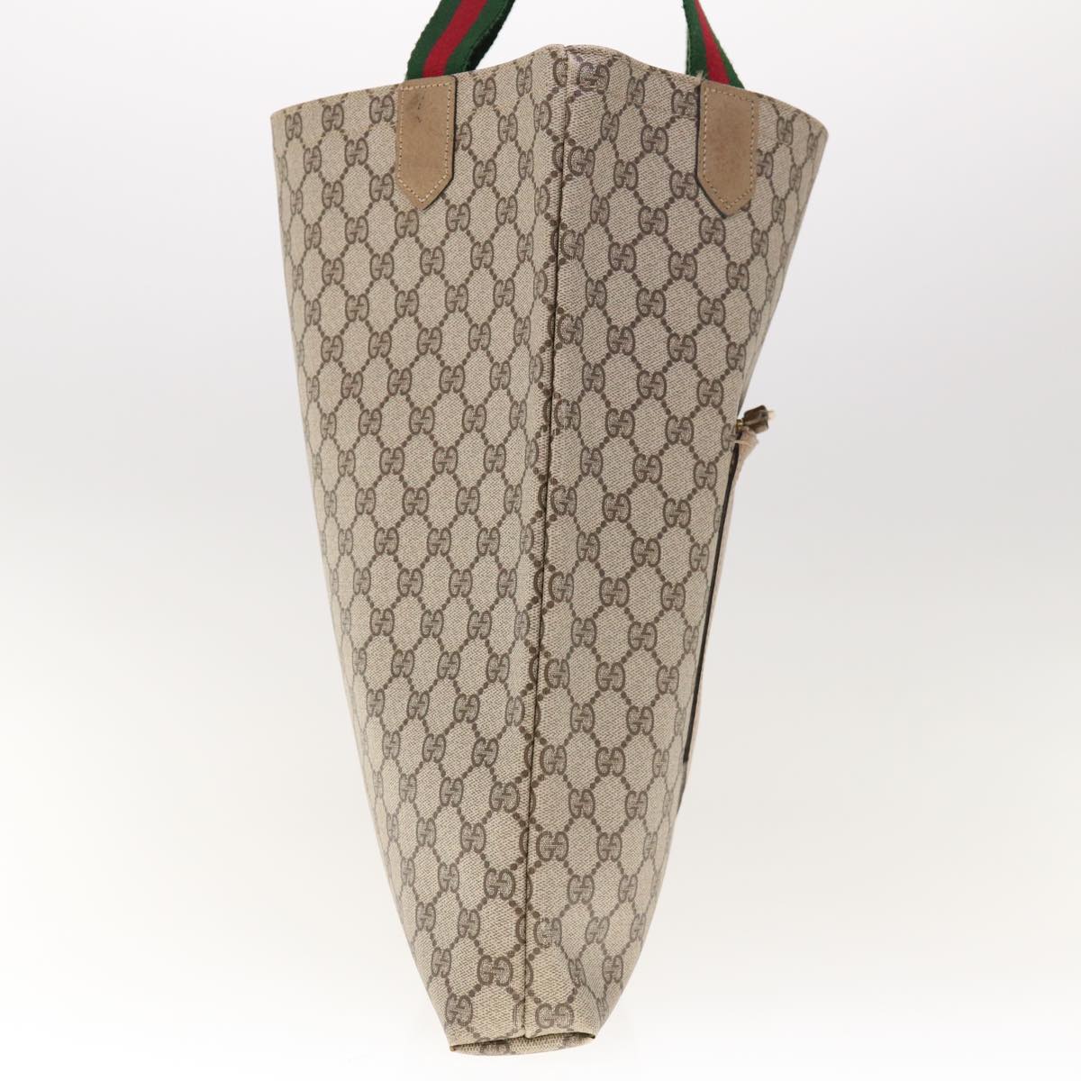 GUCCI GG Supreme Web Sherry Line Shoulder Bag Beige Green Red  65304