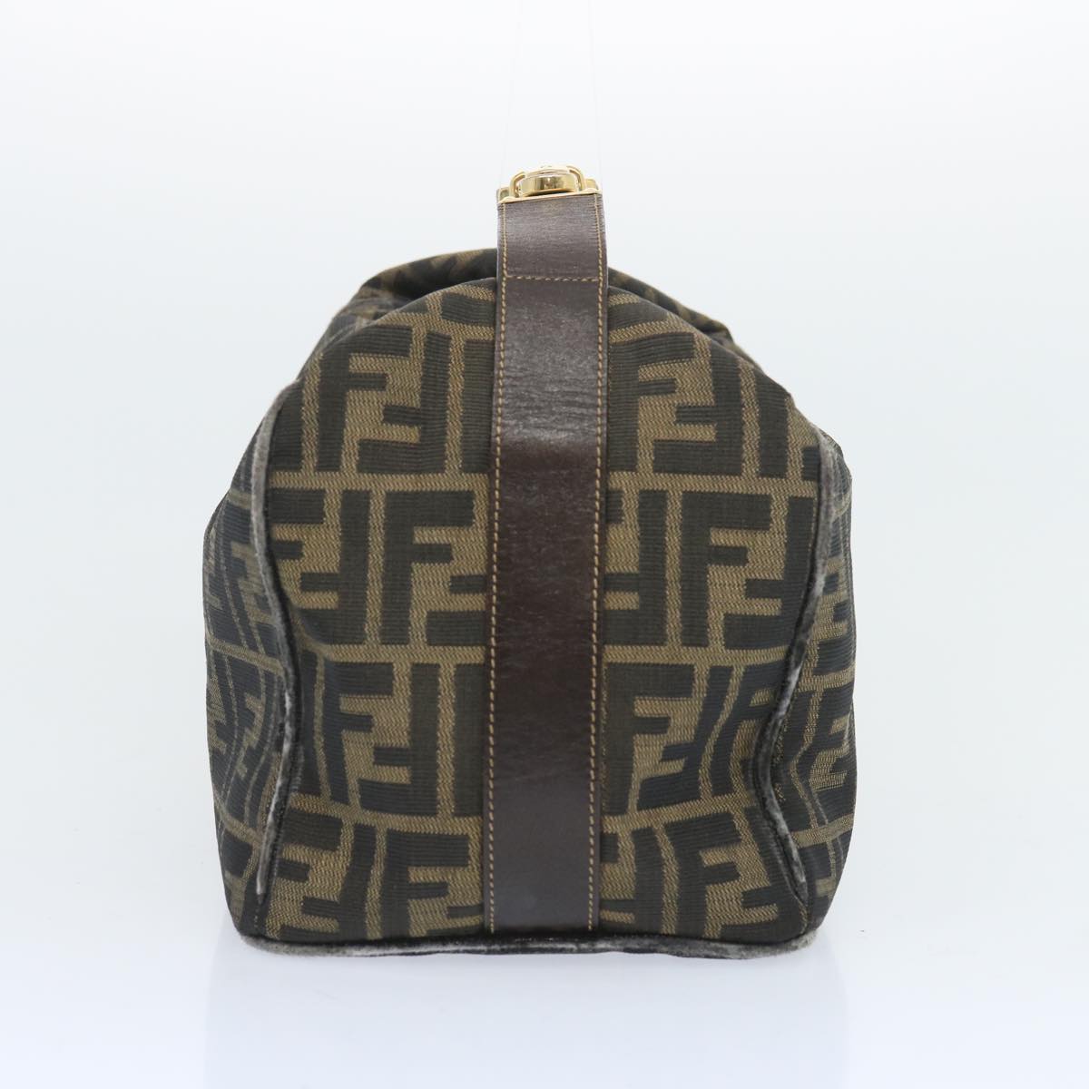 Luxury FendiZucca Canvas Vanity Hand Bag Brown65366