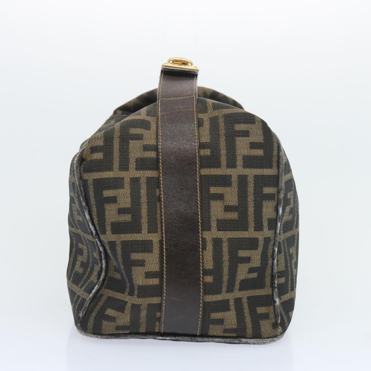 Luxury FendiZucca Canvas Vanity Hand Bag Brown65366