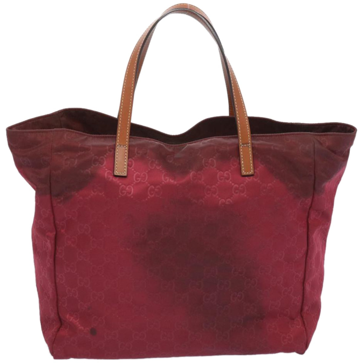 GUCCI GG Canvas Tote Bag Nylon Red  65389