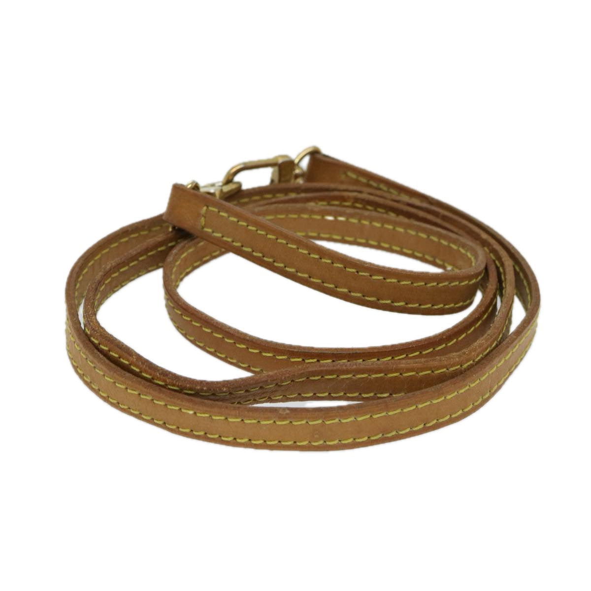 LOUIS VUITTON Shoulder Strap Leather 44.9"""""""" Beige LV 65395