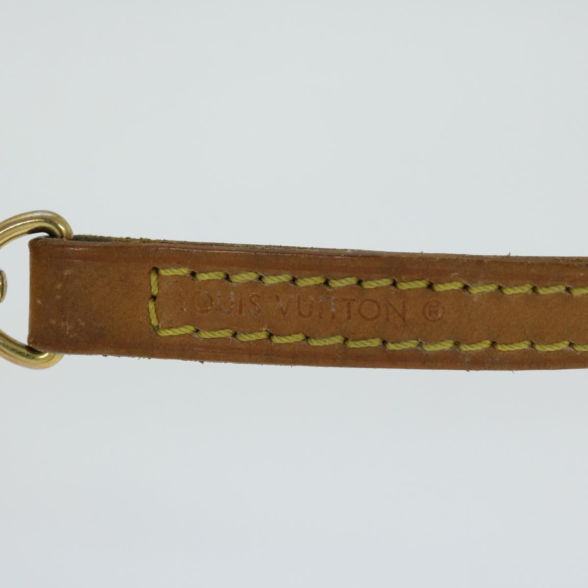 LOUIS VUITTON Shoulder Strap Leather 44.9"""""""" Beige LV 65395