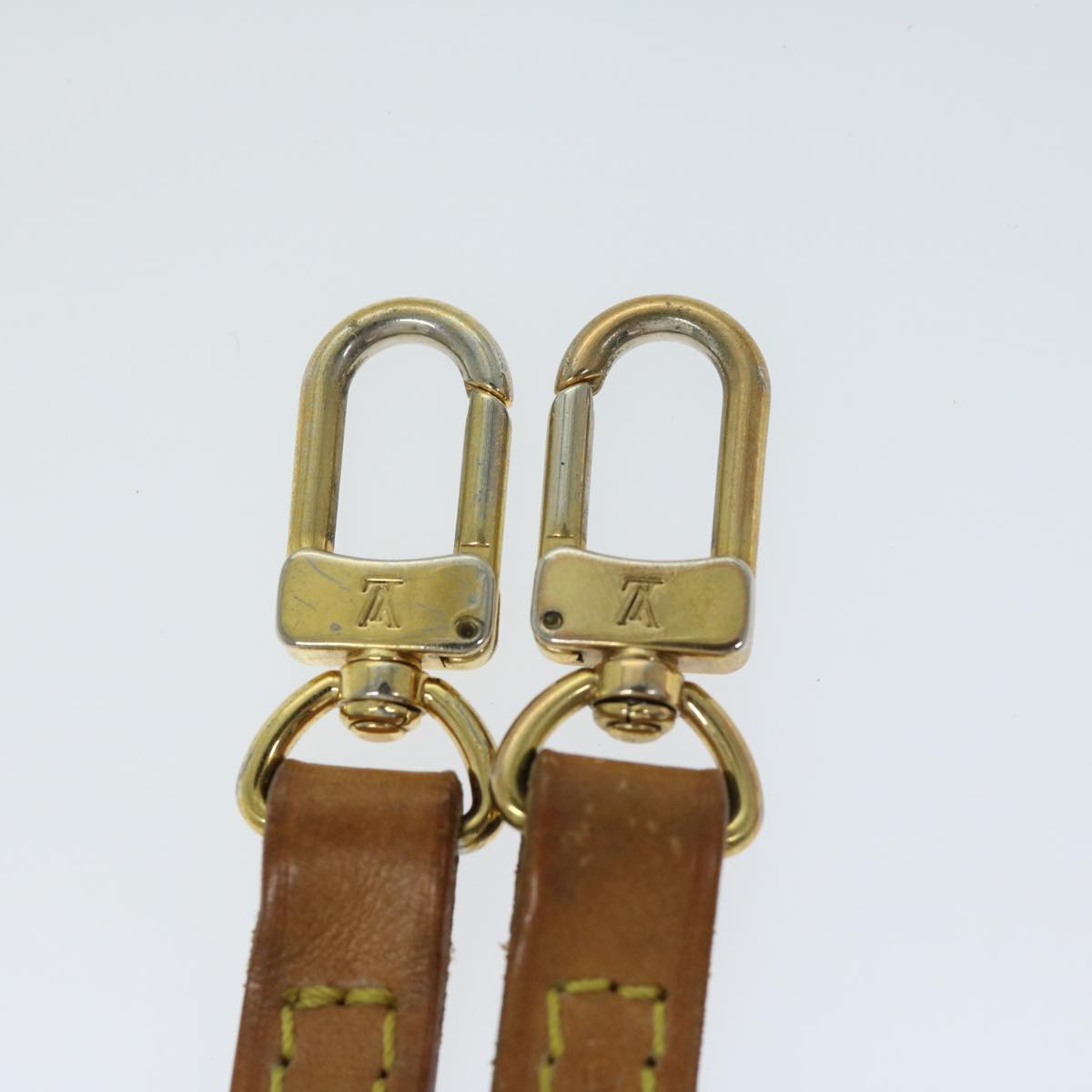 LOUIS VUITTON Shoulder Strap Leather 44.9"""""""" Beige LV 65395