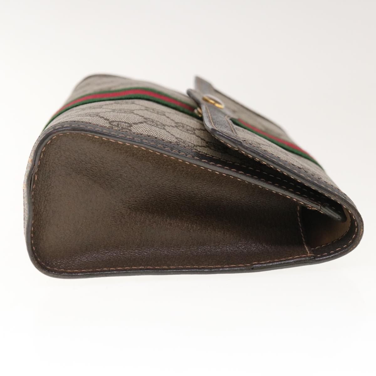 GUCCI GG Supreme Web Sherry Line Clutch Bag PVC Beige 41 014 3087 25  65410