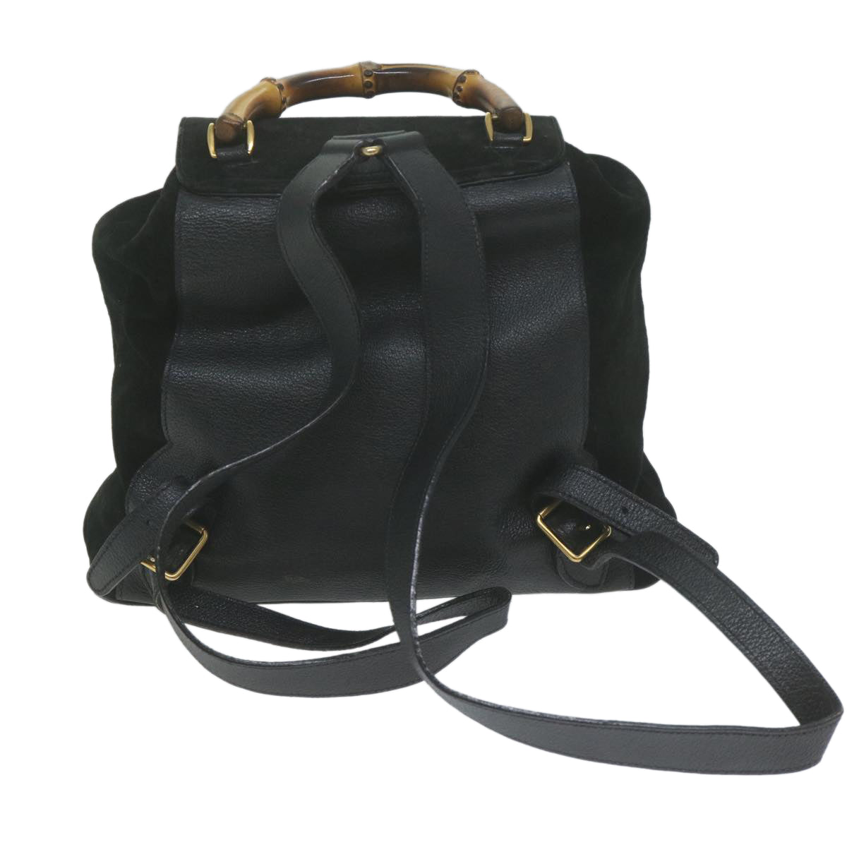 GUCCI Bamboo Backpack Suede Black 003 2058 0016  65431