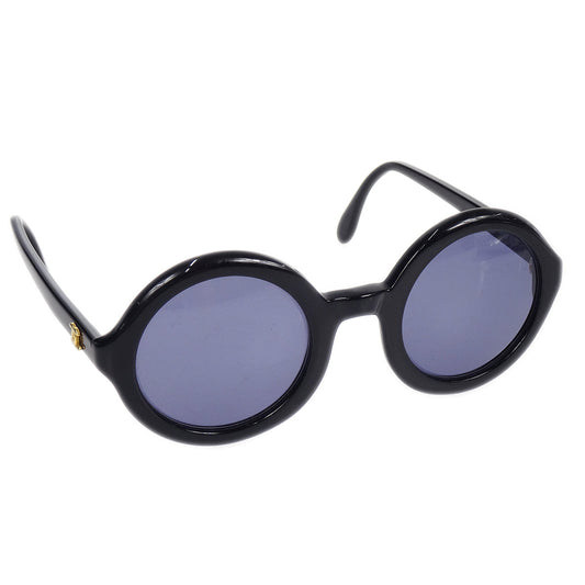 Luxury Chanel Round Sunglasses Eyewear Black Small New