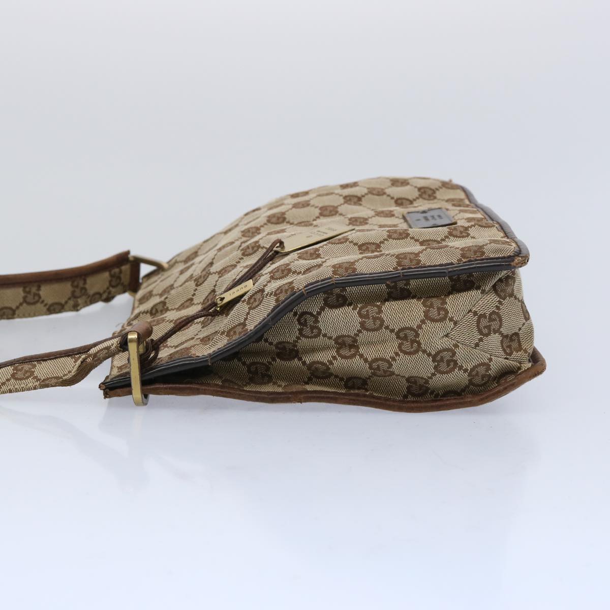 GUCCI GG Canvas Shoulder Bag Beige 91762  65502