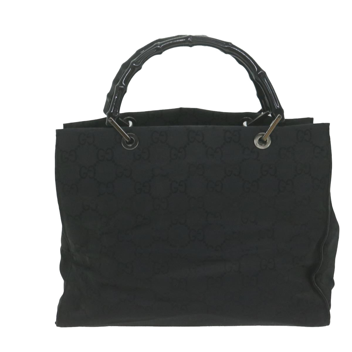 GUCCI Bamboo GG Canvas Hand Bag Black 002 1010  65515