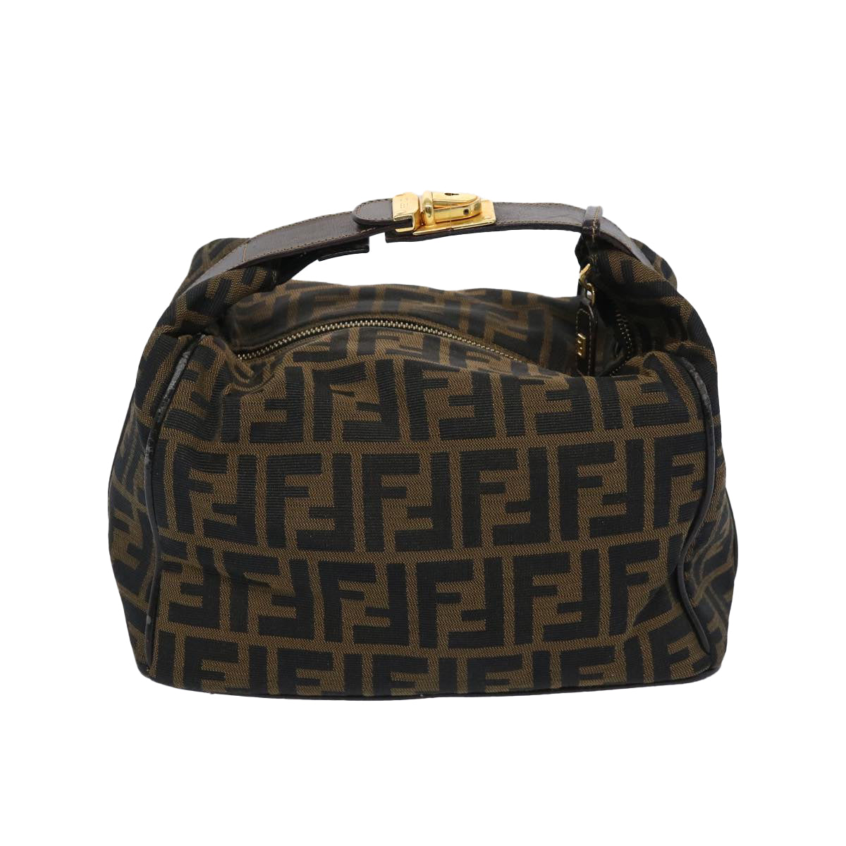 Luxury FendiZucca Canvas Vanity Cosmetic Pouch Brown Black65535