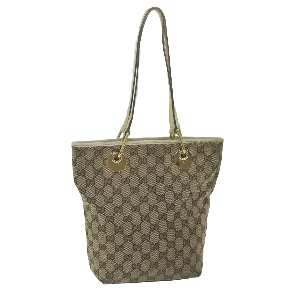 GUCCI GG Canvas Tote Bag Beige  65562