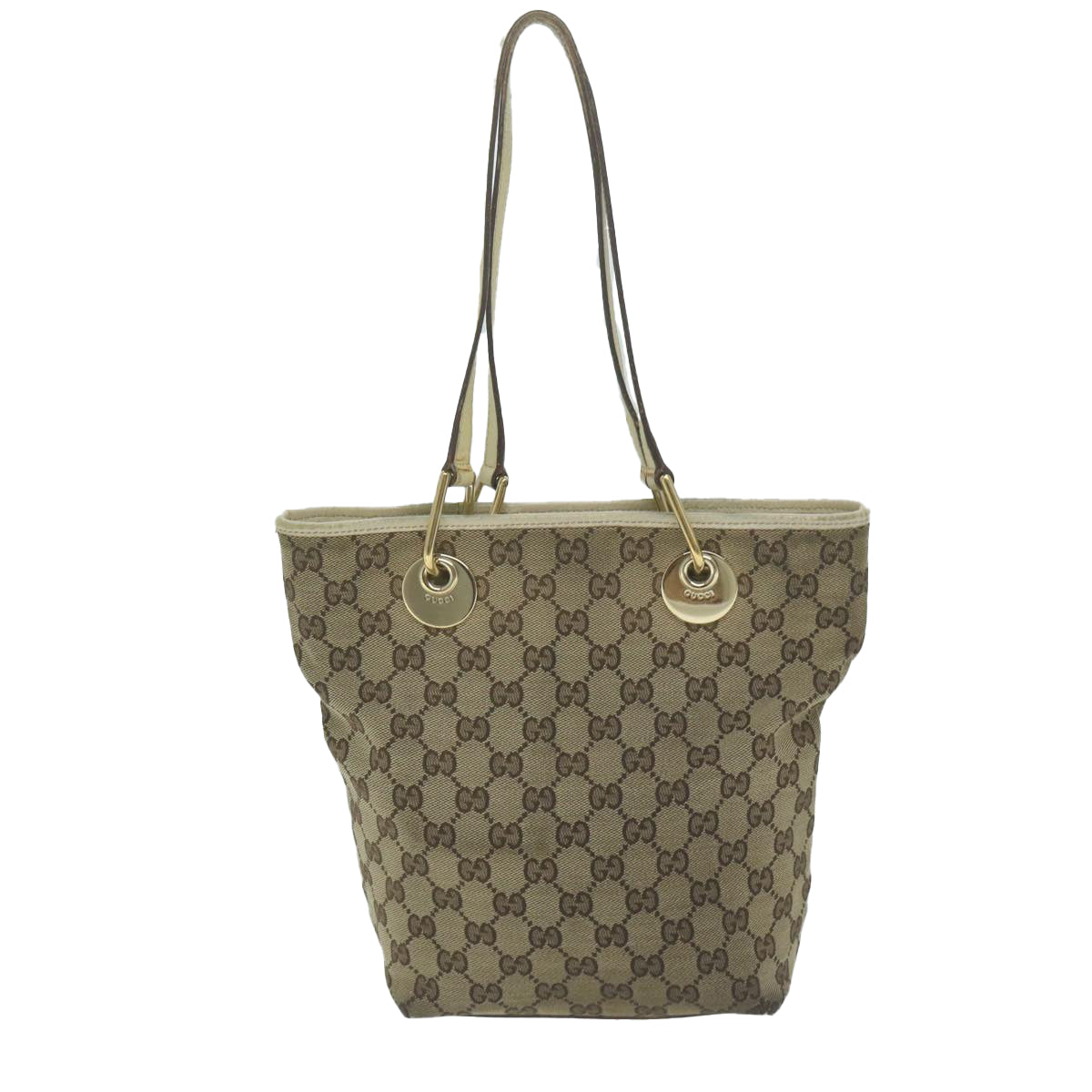 GUCCI GG Canvas Tote Bag Beige  65562
