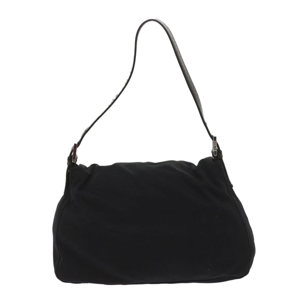 Luxury FendiMamma Baguette Shoulder Bag Nylon Black65587