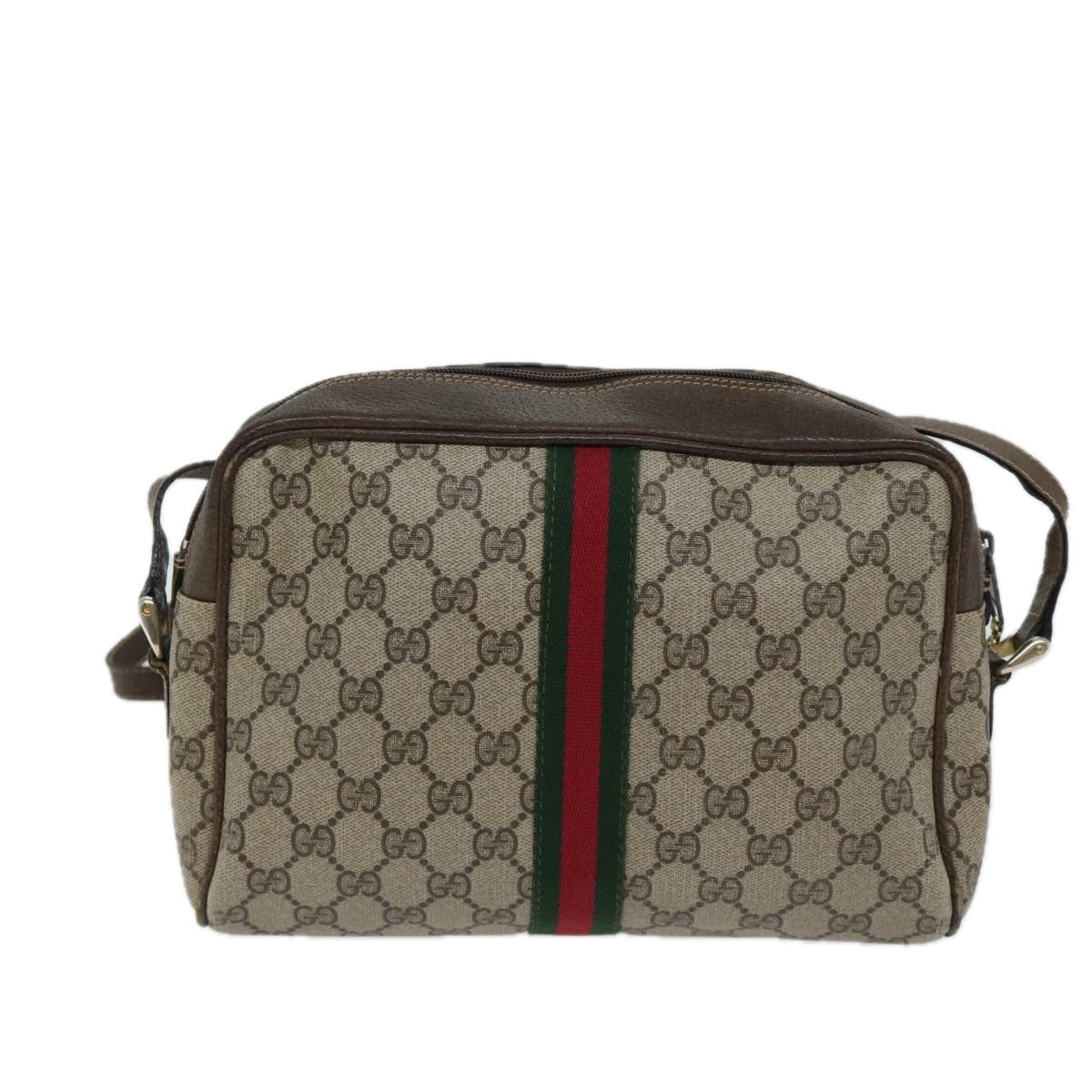 Luxury Gucci Trending 2025 GG Canvas Web Sherry Line Shoulder Bag PVC Beige Green Red