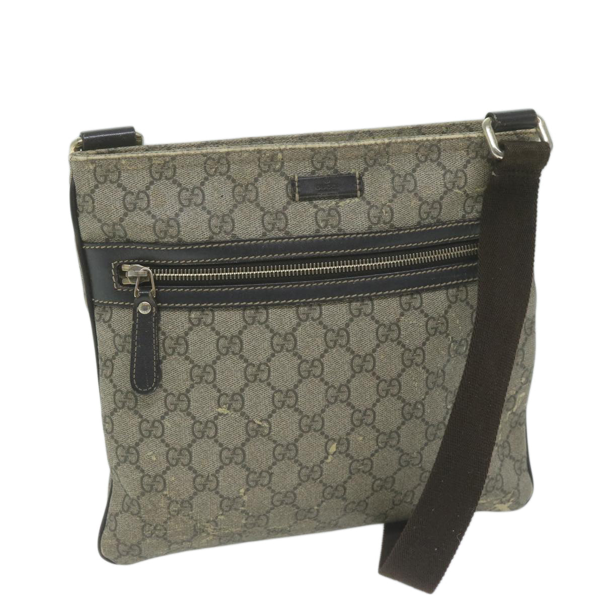 GUCCI GG Supreme Shoulder Bag PVC Beige 295257  65706