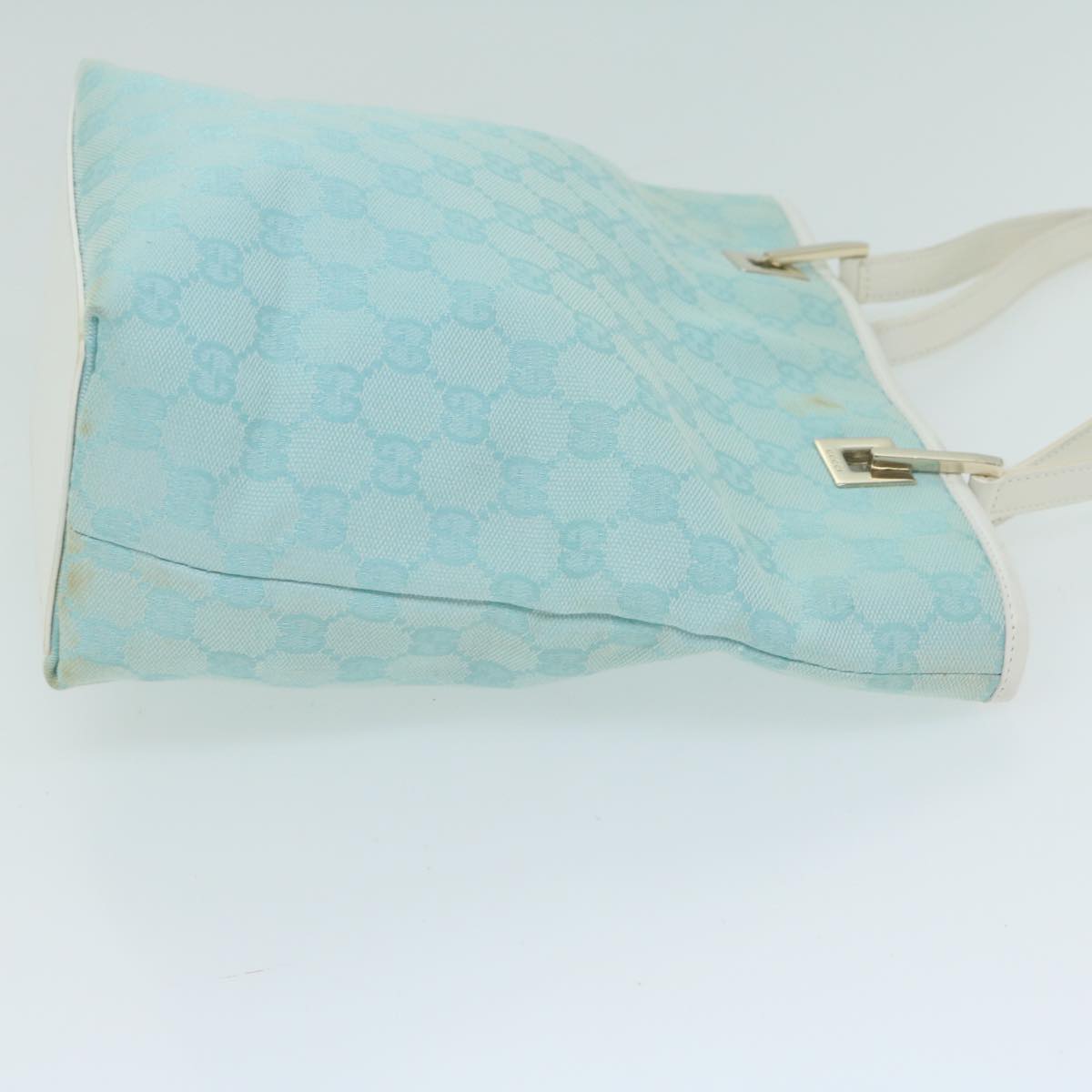 GUCCI GG Canvas Tote Bag Light Blue 002.1099  65709