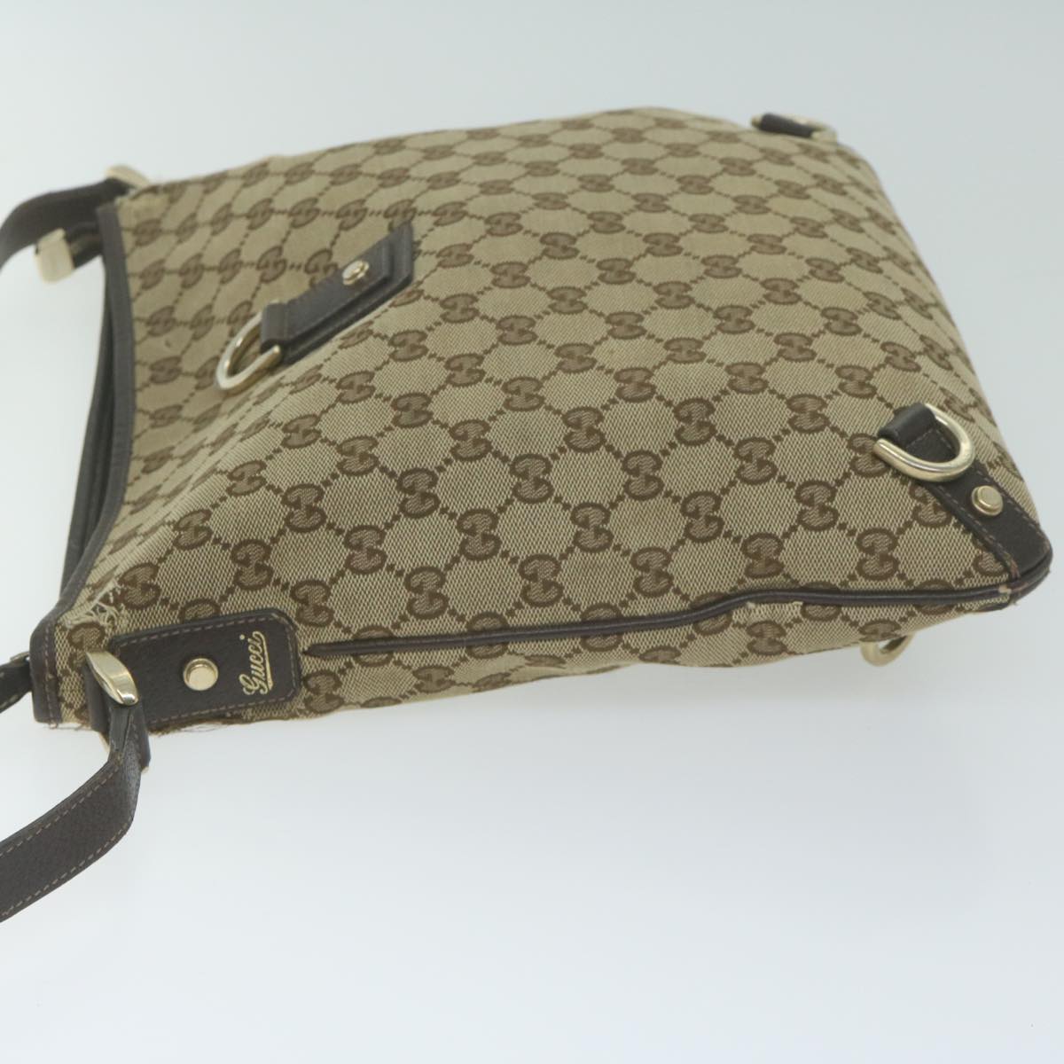 GUCCI GG Canvas Shoulder Bag Beige 131326  65712