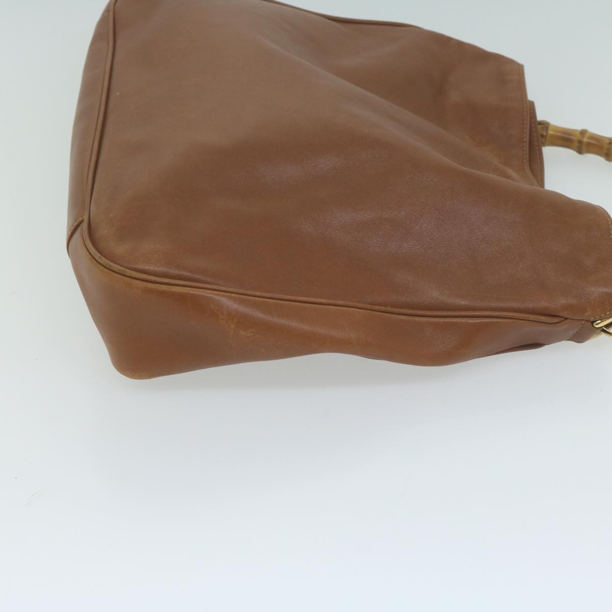 GUCCI Bamboo Shoulder Bag Leather 2way Brown 001 3754 1577  65718