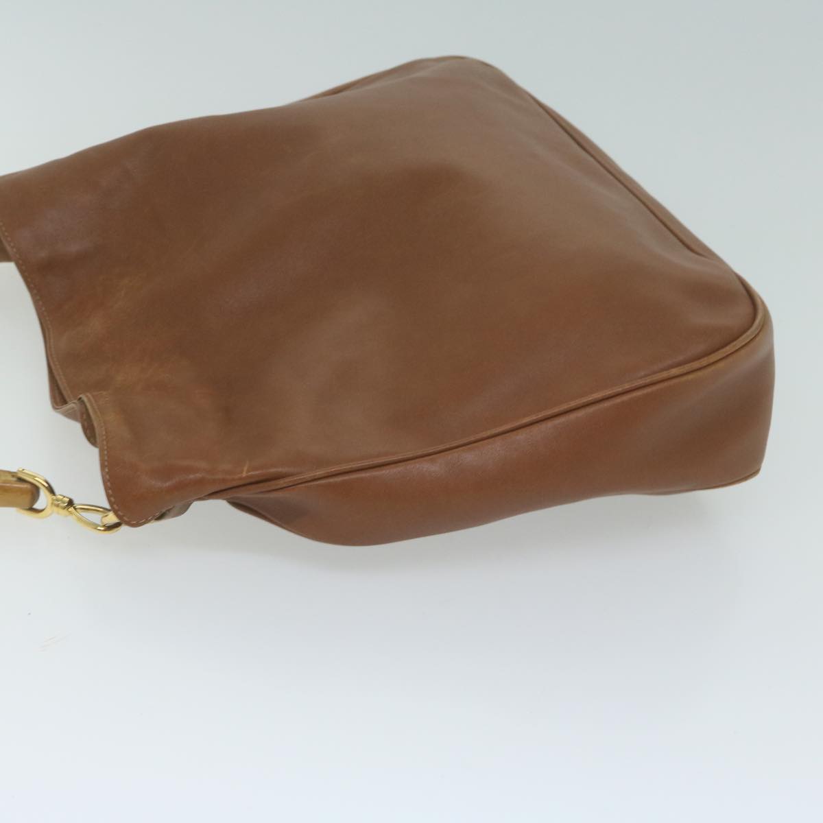 GUCCI Bamboo Shoulder Bag Leather 2way Brown 001 3754 1577  65718