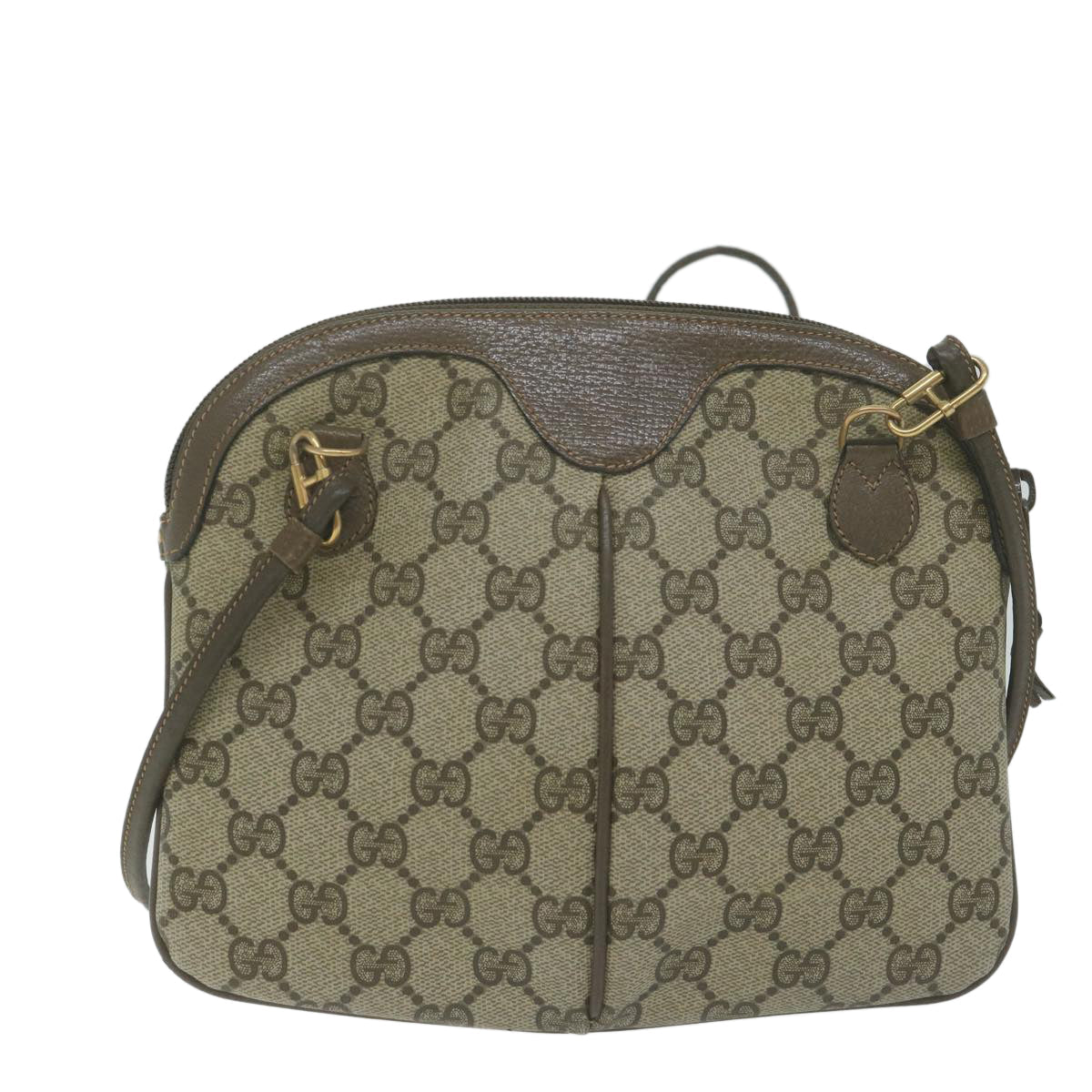 GUCCI GG Supreme Web Sherry Line Shoulder Bag PVC Beige 904 02 047  65741