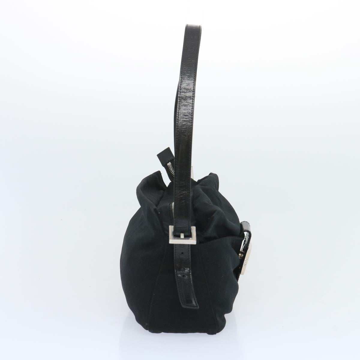 Luxury FendiMamma Baguette Shoulder Bag Nylon Black65743
