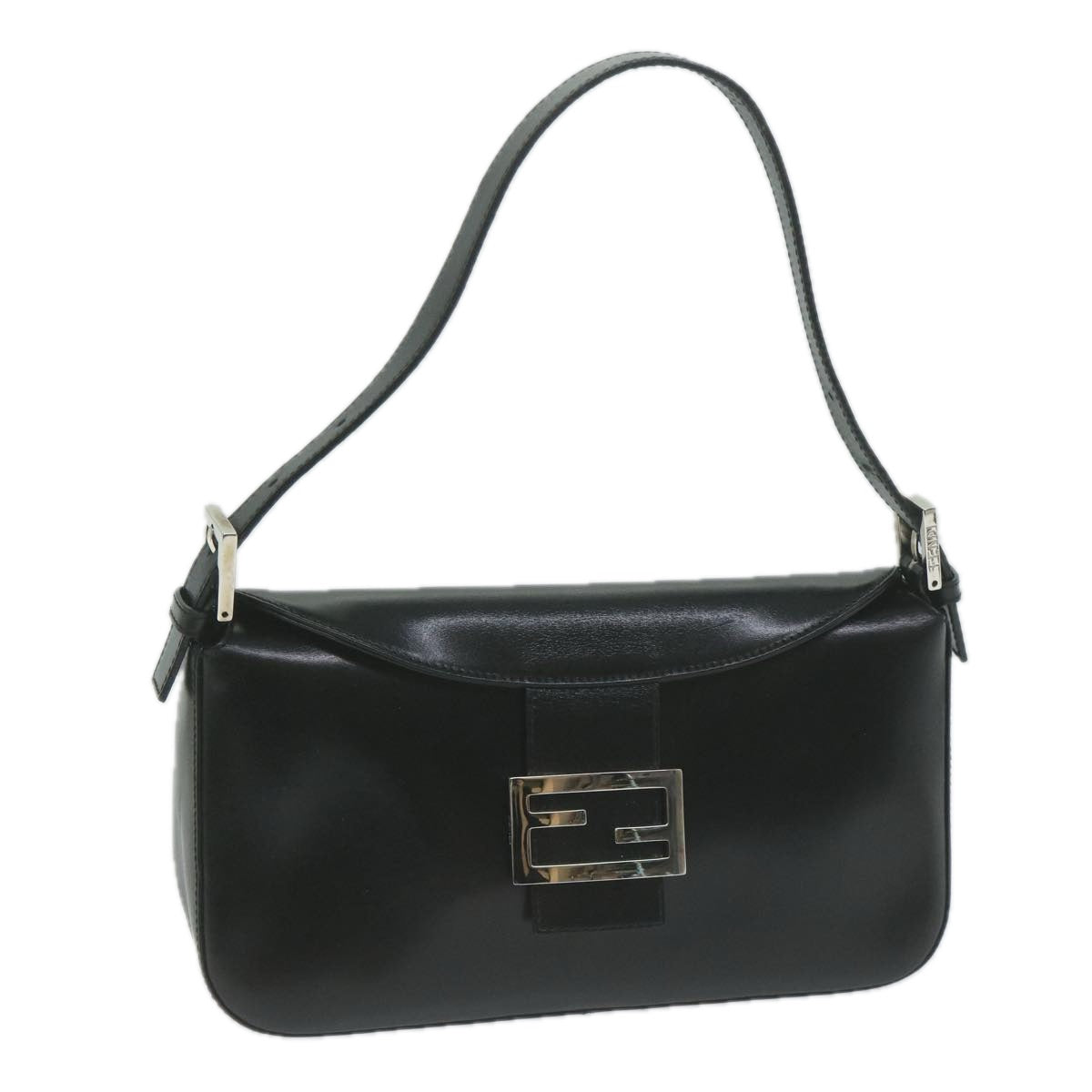 Luxury FendiMamma Baguette Shoulder Bag Leather Black65756