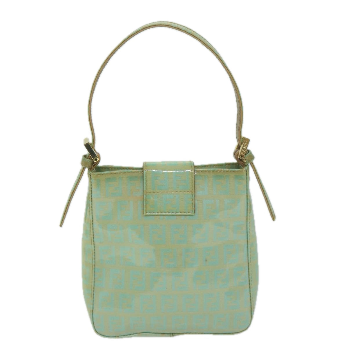 Luxury FendiZucchino Canvas Hand Bag Enamel Light Blue65767