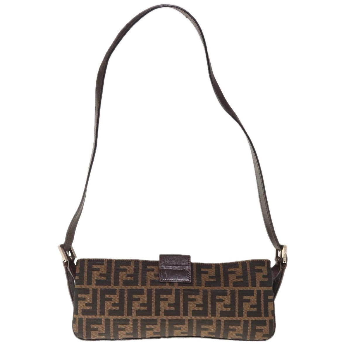 Luxury FendiZucca Canvas Mamma Baguette Shoulder Bag Brown65778