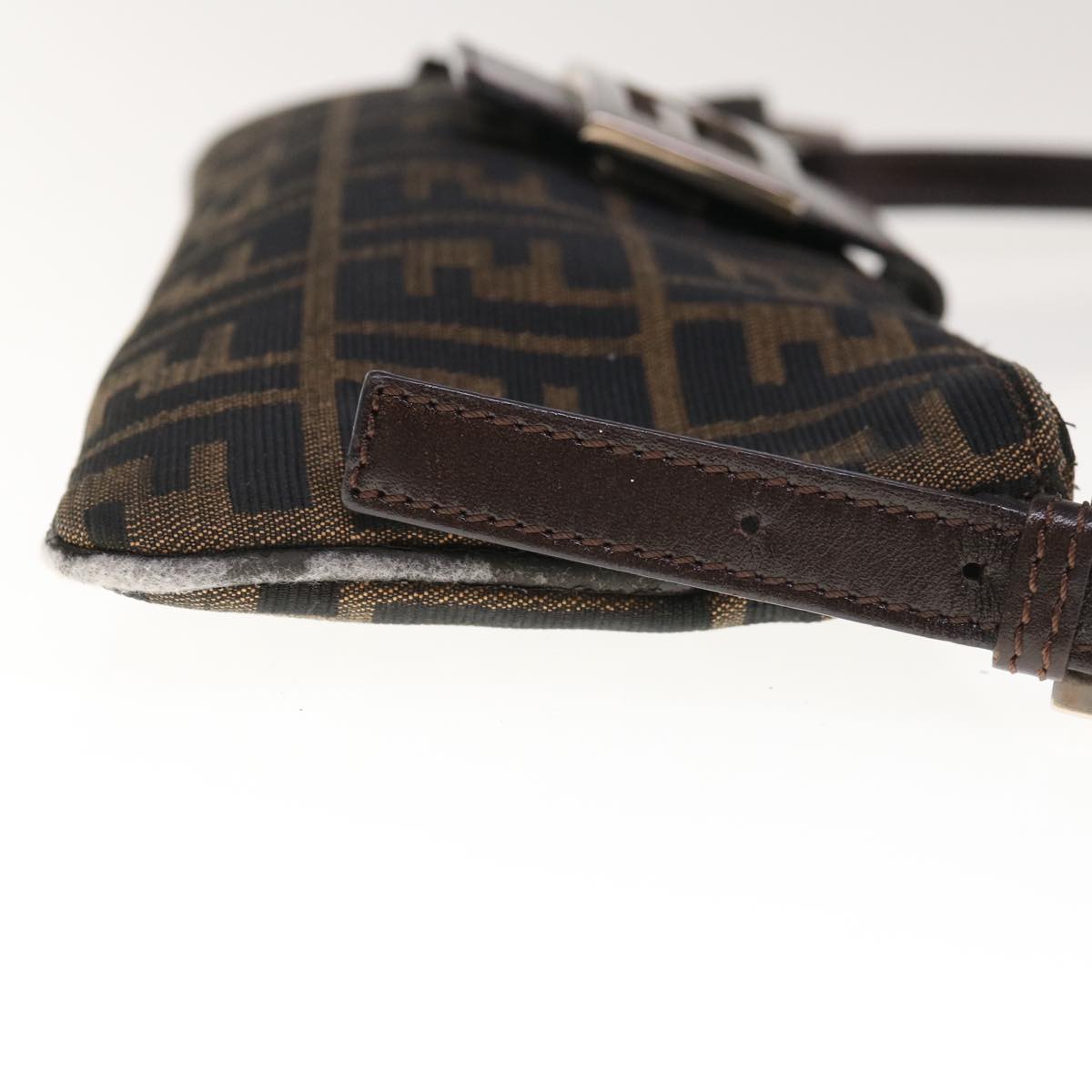 Luxury FendiZucca Canvas Mamma Baguette Shoulder Bag Brown65778