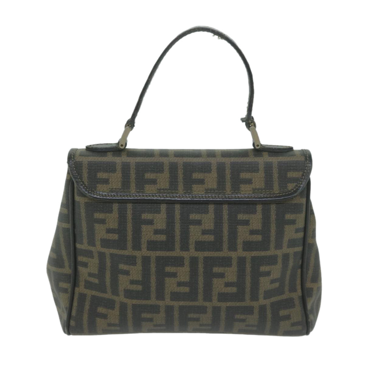 Luxury FendiZucca Canvas Hand Bag Black Brown65831