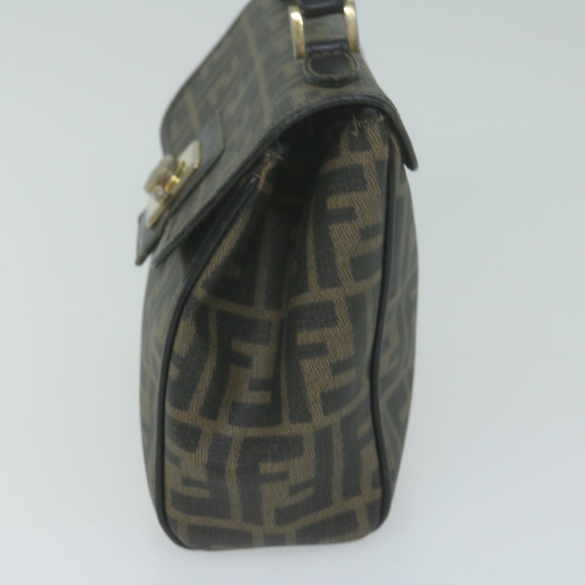 Luxury FendiZucca Canvas Hand Bag Black Brown65831