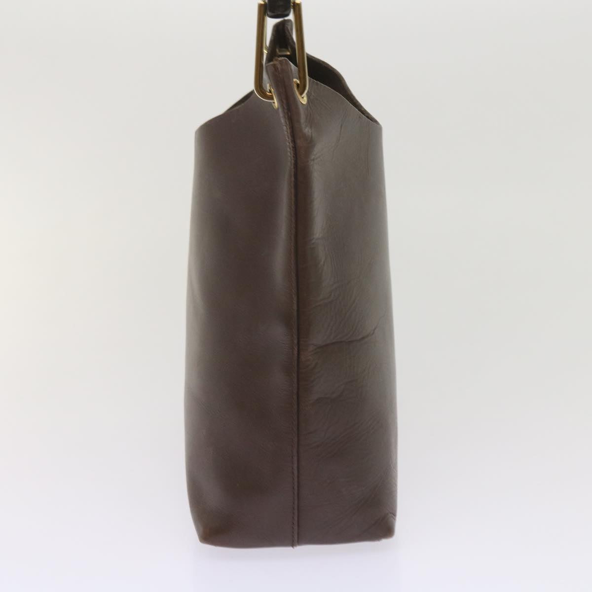 GUCCI Bamboo Shoulder Bag Leather Brown 001 2058  65865