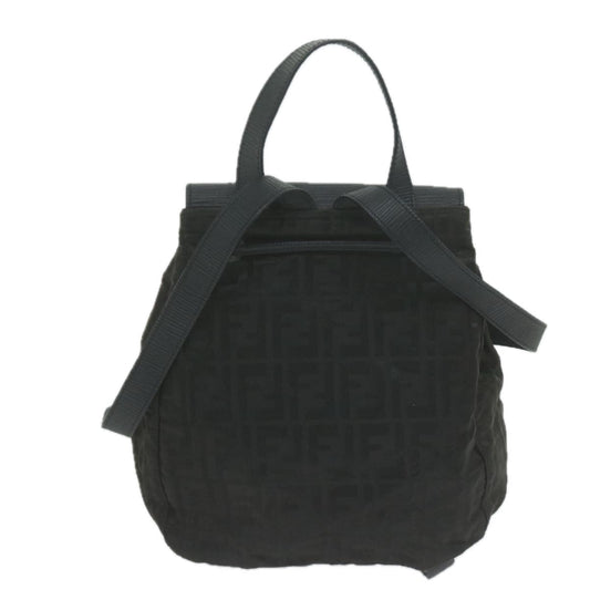 Luxury FendiZucca Canvas Backpack Brown Black65921