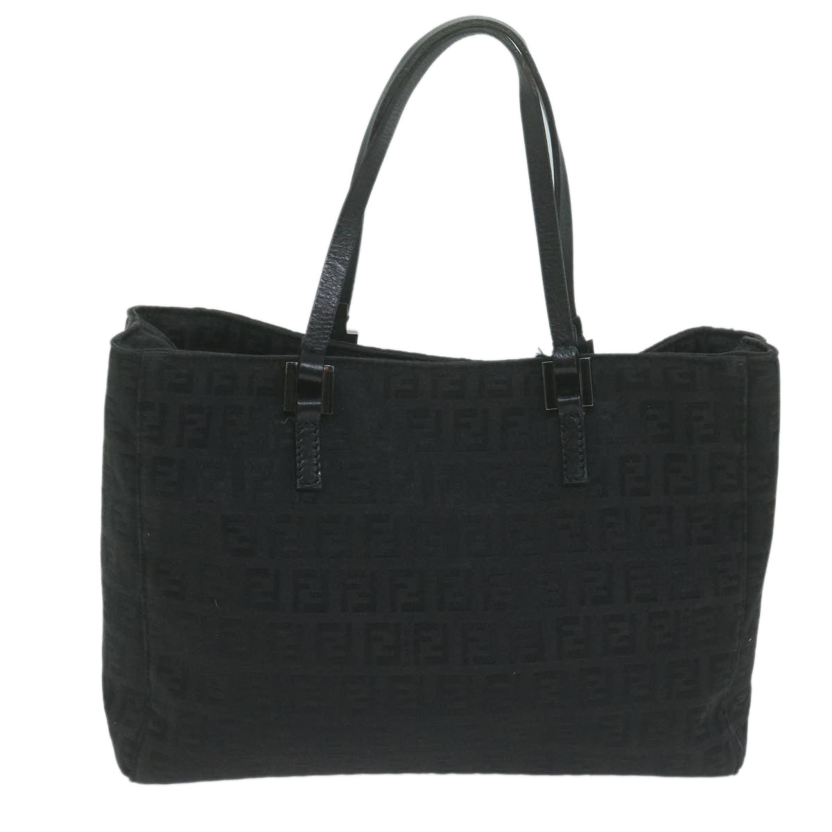 Luxury FendiZucchino Canvas Hand Bag Black 8BL02565922