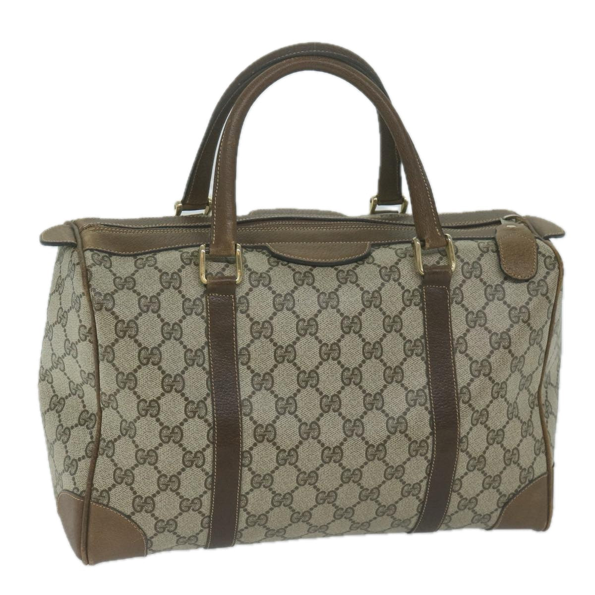 GUCCI GG Supreme Boston Bag PVC Beige  65927